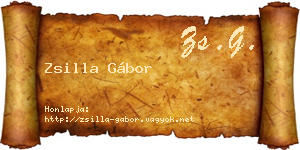 Zsilla Gábor névjegykártya